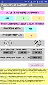 Calculador Dias Multa - LxS screenshot 3