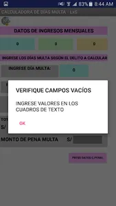 Calculador Dias Multa - LxS screenshot 4