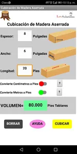 Cubicador de Madera - LxS screenshot 6