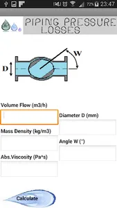 Pressure losses Piping pressur screenshot 3