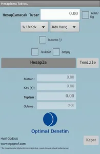 Optimal Hesaplama screenshot 5