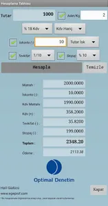 Optimal Hesaplama screenshot 9