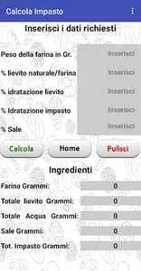 CalcolaImpasto screenshot 0
