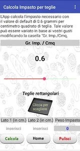 CalcolaImpasto screenshot 2