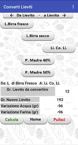 CalcolaImpasto screenshot 4