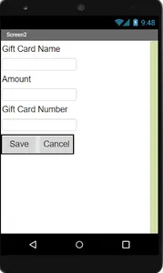 Karina's Gift Card Organizer screenshot 1