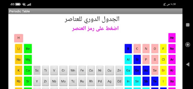 Periodic table screenshot 1