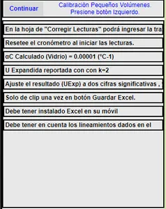 Calibración pequeño Volúmenes screenshot 0