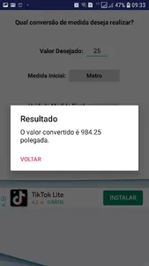 Conversor Polegadas ++ screenshot 1