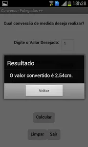 Conversor Polegadas ++ screenshot 3