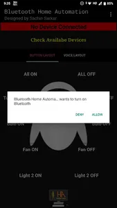 Bluetooth Home Automation screenshot 0