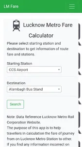 Lucknow Metro Fare & Route screenshot 0