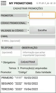 MY PROMOTIONS seu guarda cupom screenshot 1