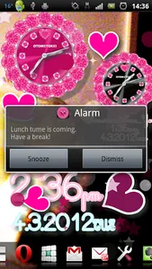 ALARM WORLD QLOCK LWP RubyRed screenshot 17