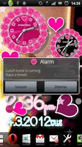 ALARM WORLD QLOCK LWP RubyRed screenshot 3