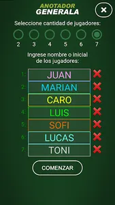Anotador Generala screenshot 2
