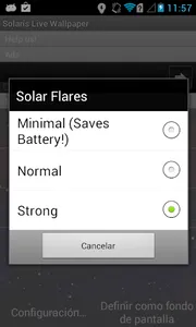 Solar Flare Live Wallpaper screenshot 4