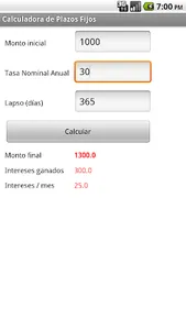 Calculadora de plazos fijos screenshot 0