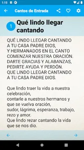 Cancionero NS de la Luz screenshot 2