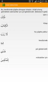 Kuran-ı Kerim Kelime Meal screenshot 2