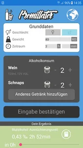 Promillator screenshot 2