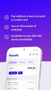 paysafecard - prepaid payments screenshot 1