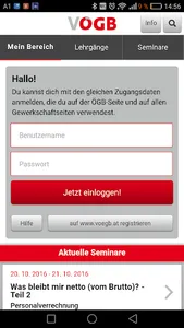 VÖGB App screenshot 0