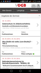 VÖGB App screenshot 2