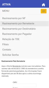 Rastreamento de Cargas ATIVA screenshot 1