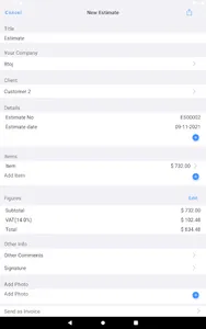 Job Estimate Maker, Invoice+ screenshot 14