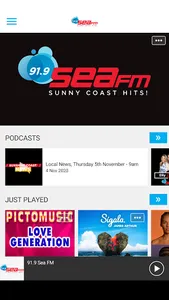 91.9 SEA FM Sunshine Coast screenshot 0