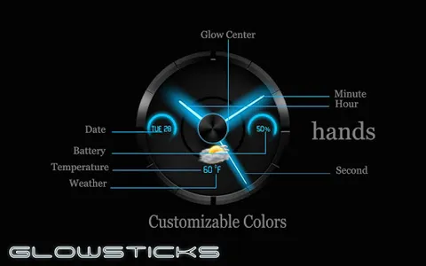 Glowsticks - Watch Face screenshot 5