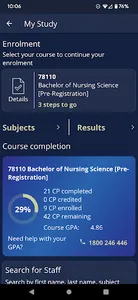 JCU App screenshot 2