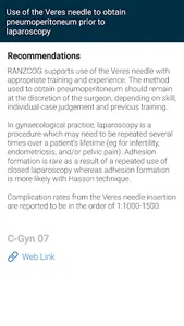 RANZCOG Guidance App screenshot 1