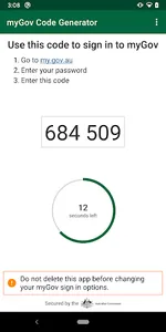 myGov Code Generator screenshot 0