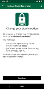 myGov Code Generator screenshot 2