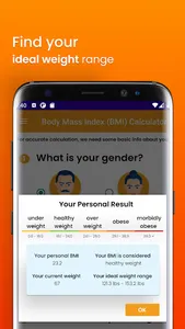 BMI Calculator - Ideal Weight screenshot 4