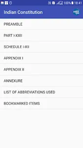 INDIAN CONSTITUTION - articles screenshot 0