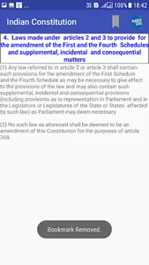 INDIAN CONSTITUTION - articles screenshot 2