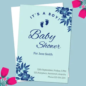 Baby Shower card maker screenshot 1