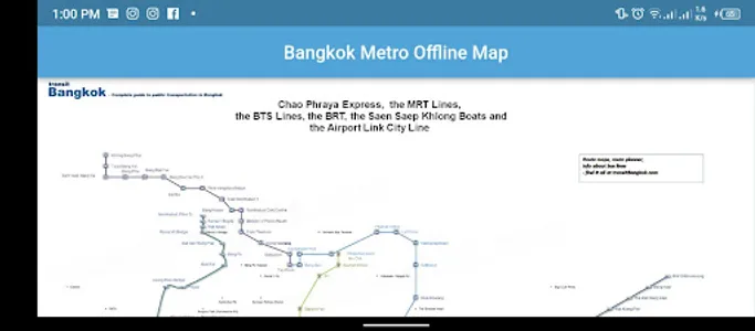 Bangkok Metro Offline Map App screenshot 2