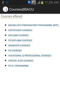 BAOU Courses screenshot 2