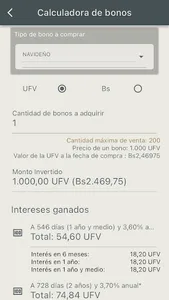 Bonos BCB screenshot 2