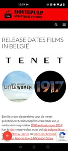 Bioscoopreleases België screenshot 0