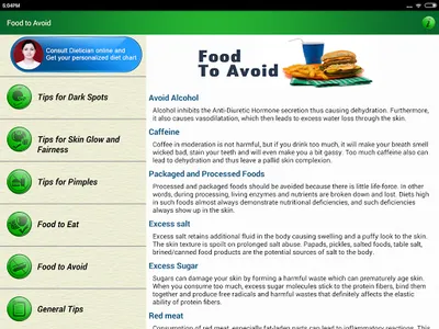 Beautiful Skin Diet Tips & Acn screenshot 11