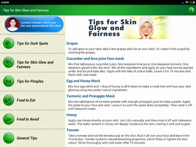 Beautiful Skin Diet Tips & Acn screenshot 8
