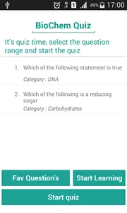 Bio Chemistry Quiz screenshot 0