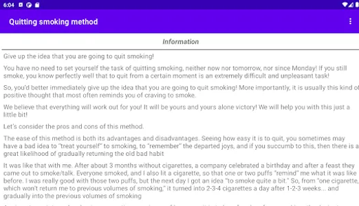 Quitting smoking method screenshot 4