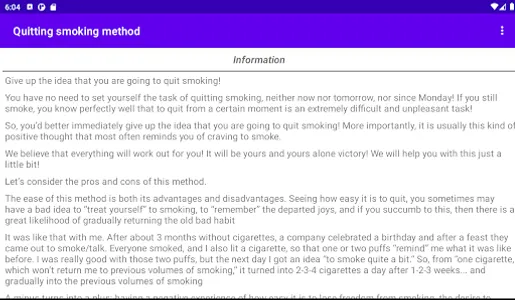 Quitting smoking method screenshot 8
