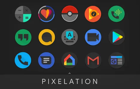 Pixelation - Dark Icon Pack screenshot 2